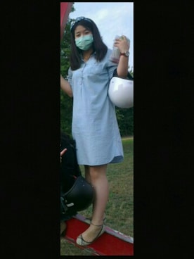 「POLO（ポロ）のアイテム（ワンピース/ドレス）」を使った、みかさん（レディース・162cm）の夏コーディネート