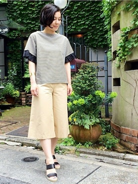 「EDIT. FOR LULU（エディットフォールル）のアイテム」を使った、スタッフ8さん（レディース・156cm）の春コーディネート