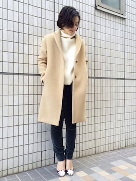 「EDIT. FOR LULU（エディットフォールル）のアイテム」を使った、スタッフ8さん（レディース・156cm）の冬コーディネート