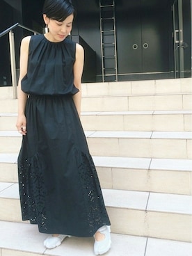 「EDIT. FOR LULU（エディットフォールル）のアイテム」を使った、スタッフ8さん（レディース・156cm）の夏コーディネート