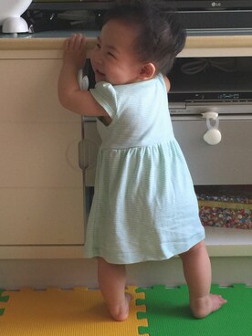 「Carter's（カーターズ）のアイテム（ワンピース）」を使った、パトリシアさん（キッズ・70cm）の夏コーディネート