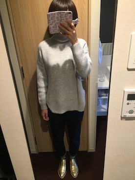 「ICB（アイシービー）のアイテム（シューズ）」を使った、sayoさん（レディース・165cm）の冬コーディネート