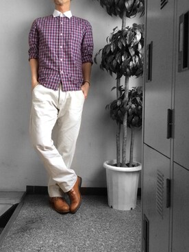 ☈ ¥ ⍨⃝⇑さん（メンズ・175cm）の春コーディネート