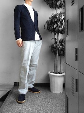 「POINTER（ポインター ）のアイテム（シューズ）」を使った、☈ ¥ ⍨⃝⇑さん（メンズ・175cm）の春コーディネート