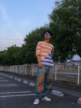 「カスタム」｜「アイテム（アナログ腕時計）」を使った、☈ ¥ ⍨⃝⇑さん（メンズ・175cm）の夏コーディネート