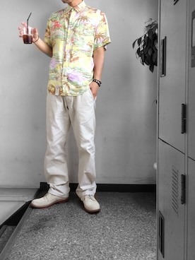 「JOURNAL STANDARD relume（ジャーナルスタンダード　レリューム）のアイテム（その他シューズ）」を使った、☈ ¥ ⍨⃝⇑さん（メンズ・175cm）の夏コーディネート
