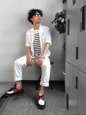 「FILA（フィラ）のアイテム（その他小物）」を使った、☈ ¥ ⍨⃝⇑さん（メンズ・175cm）の夏コーディネート