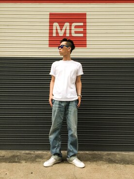 「ぺろーん再」｜☈ ¥ ⍨⃝⇑さん（メンズ・175cm）の夏コーディネート