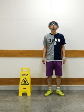 ☈ ¥ ⍨⃝⇑さん（メンズ・175cm）の夏コーディネート