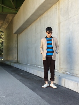 「JOURNAL STANDARD relume（ジャーナルスタンダード　レリューム）のアイテム（その他シューズ）」を使った、☈ ¥ ⍨⃝⇑さん（メンズ・175cm）の秋コーディネート