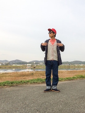 「POINTER（ポインター ）のアイテム（シューズ）」を使った、☈ ¥ ⍨⃝⇑さん（メンズ・175cm）の冬コーディネート