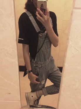 「cotton on（コットンオン）のアイテム（オールインワン・サロペット）」を使った、RENGEさん（レディース・168cm）の夏コーディネート