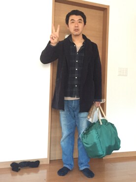 「SUNDAY WORKS（サンデーワークス）のアイテム（その他アウター）」を使った、ともひろさん（メンズ・177cm）の冬コーディネート