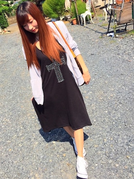 「茨城スナップ」｜「アイテム（ワンピース/ドレス）」を使った、reichelさん（レディース・148cm）の秋コーディネート