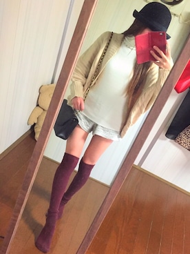 「茨城スナップ」｜「アイテム（帽子）」を使った、reichelさん（レディース・148cm）の冬コーディネート