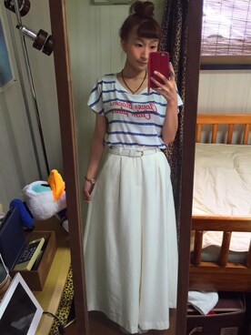 「茨城スナップ」｜「アイテム（アクセサリー）」を使った、reichelさん（レディース・148cm）の夏コーディネート