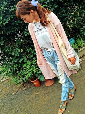 「茨城スナップ」｜「アイテム（アクセサリー）」を使った、reichelさん（レディース・148cm）の夏コーディネート
