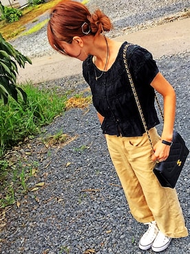 「茨城スナップ」｜「アイテム（アクセサリー）」を使った、reichelさん（レディース・148cm）の夏コーディネート