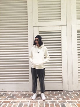 「スエット」｜賀津 塔さん（メンズ・178cm）の冬コーディネート