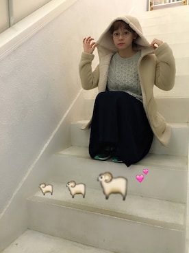 「Crisp」｜荒井愛花さん（レディース・151cm）の冬コーディネート