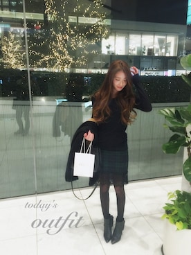 chika Uさん（レディース・164cm）の冬コーディネート