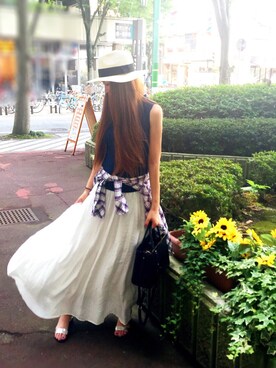 chika Uさん（レディース・164cm）の夏コーディネート