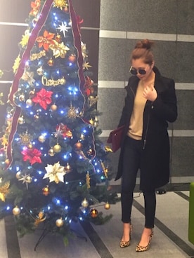 chika Uさん（レディース・164cm）の冬コーディネート