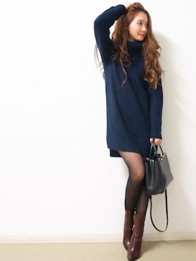 chika Uさん（レディース・164cm）の冬コーディネート