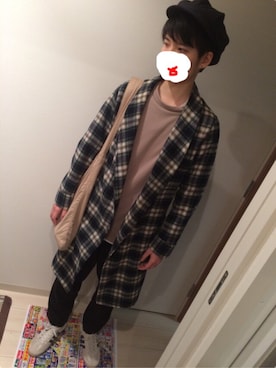 「MASTER&Co（マスターアンドコー）のアイテム（バッグ）」を使った、SHINさん（メンズ・175cm）の冬コーディネート