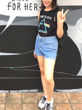 「pinkfloyd」｜Emilyさん（レディース・166cm）の夏コーディネート