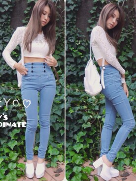 「wearsg」｜「アイテム（デニムパンツ）」を使った、cheesie　チージーさん（レディース・158cm）の秋コーディネート