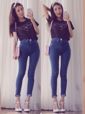 「wearsg」｜「アイテム（デニムパンツ）」を使った、cheesie　チージーさん（レディース・158cm）の秋コーディネート