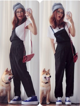 「wearsg」｜「アイテム（オールインワン・サロペット）」を使った、cheesie　チージーさん（レディース・158cm）の秋コーディネート