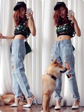 「wearsg」｜「アイテム（ボストンバッグ）」を使った、cheesie　チージーさん（レディース・158cm）の秋コーディネート