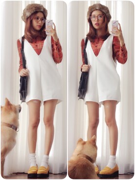 「wearsg」｜「アイテム（帽子）」を使った、cheesie　チージーさん（レディース・158cm）の秋コーディネート