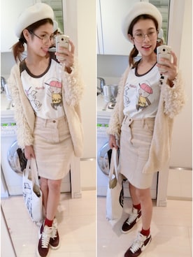 「wearsg」｜「アイテム（Tシャツ/カットソー）」を使った、cheesie　チージーさん（レディース・158cm）の冬コーディネート