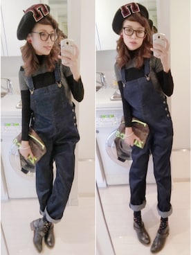 「wearsg」｜「アイテム（オールインワン・サロペット）」を使った、cheesie　チージーさん（レディース・158cm）の冬コーディネート