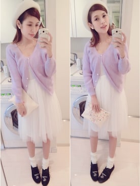「wearsg」｜「アイテム（カーディガン/ボレロ）」を使った、cheesie　チージーさん（レディース・158cm）の冬コーディネート
