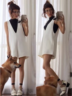 「ROYAL PARTY（ロイヤルパーティー）のアイテム（オールインワン・サロペット）」を使った、cheesie　チージーさん（レディース・158cm）の秋コーディネート
