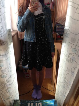 「nice claup」｜「アイテム（デニムジャケット）」を使った、honokaさん（レディース・159cm）の春コーディネート