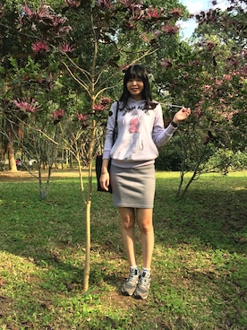 「lazybone（レイジーボーン）のアイテム」を使った、Joy Lさん（レディース・164cm）の冬コーディネート