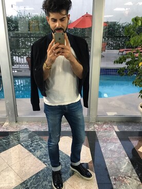 「rag & bone（ラグアンドボーン）のアイテム（トップス）」を使った、ShahinBさん（メンズ・173cm）の秋コーディネート