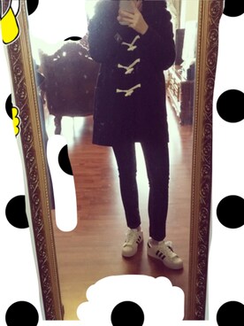 「snidel」｜「アイテム（ダッフルコート）」を使った、IvvvvvyLeeさん（レディース・160cm）の冬コーディネート