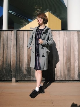 「FREAK'S STORE（フリークスストア）のアイテム（ダッフルコート）」を使った、しげさん（レディース・162cm・20代）の冬コーディネート