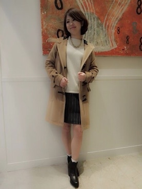 「FREAK'S STORE（フリークスストア）のアイテム（ダッフルコート）」を使った、しげさん（レディース・162cm・20代）の冬コーディネート