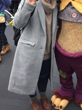 「w closet（ダブルクローゼット）のアイテム（ニット/セーター、ブラウン系）」を使った、aok❁﻿さん（レディース・157cm）の冬コーディネート