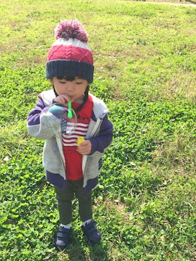 「CORVA（コルヴァ）のアイテム」を使った、senaさん（キッズ・90cm）の冬コーディネート