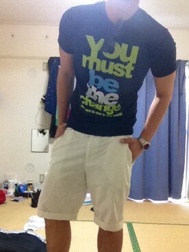 「#shirt」｜blackmaniac012さん（メンズ・175cm）の夏コーディネート