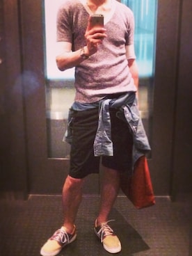 「SIDE SLOPE（サイドスロープ）のアイテム」を使った、kei.Kさん（メンズ・173cm）の春コーディネート