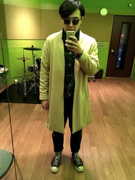 「COSMIC WONDER（コズミックワンダー）のアイテム」を使った、WTTKさん（メンズ・190cm）の冬コーディネート